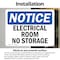 Signmission Electrical Room No Storage, 5 in W x Rectangle, Vinyl Decal OS-2PACK-NS-D-35-L-11686 - alternate 6
